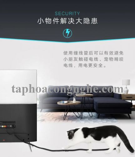 Ugreen 30821 5M Size 10mm màu Đen Dây ống xoắn PE bảo vệ cáp cao cấp LP122 30030821